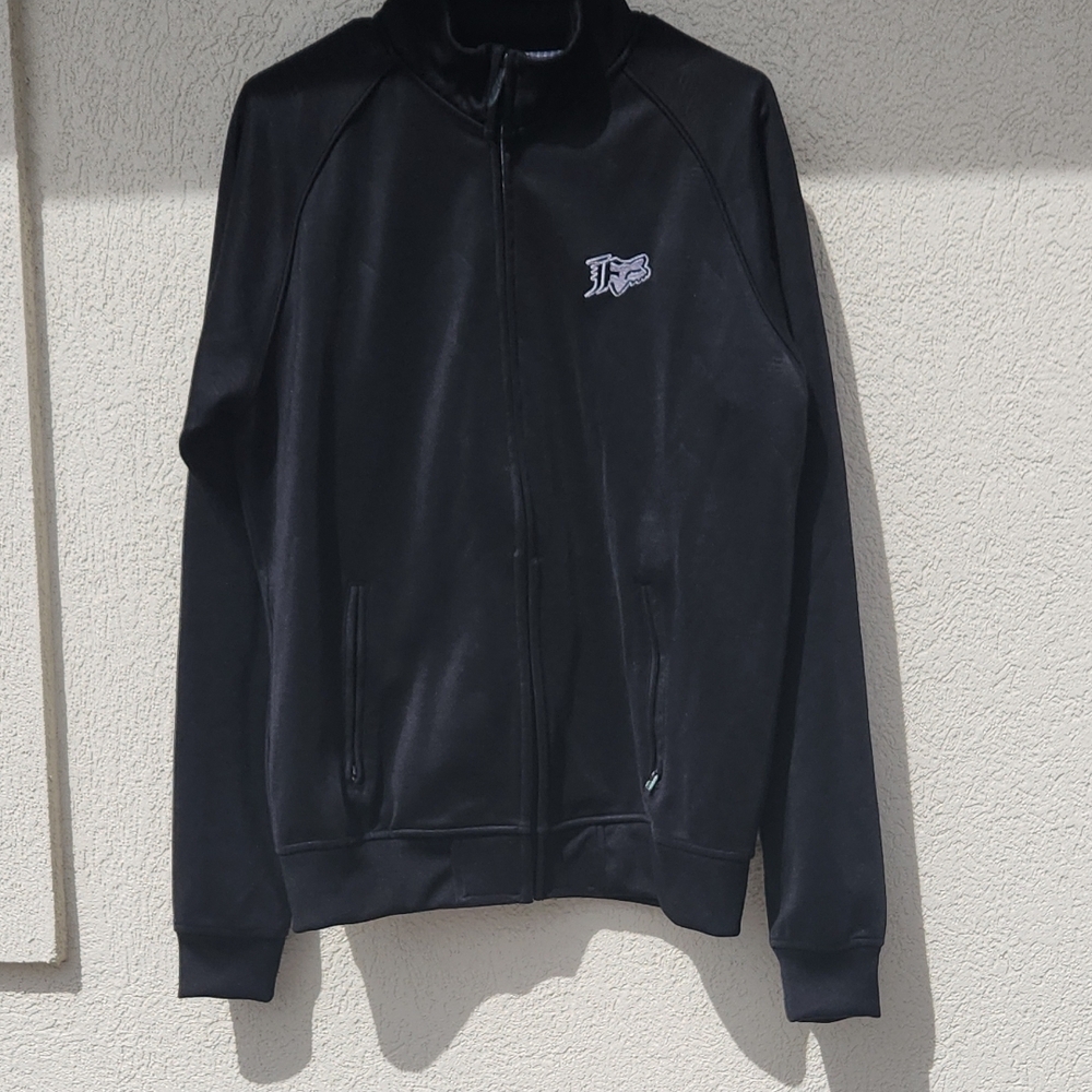 Fox Black Jacket with White Fox Head Graphic